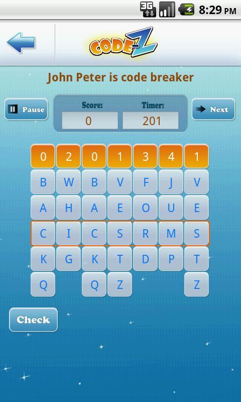 Code-Z: Word Puzzle Game