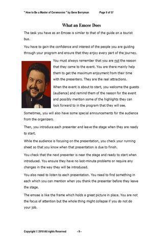 Master of Ceremonies Preview