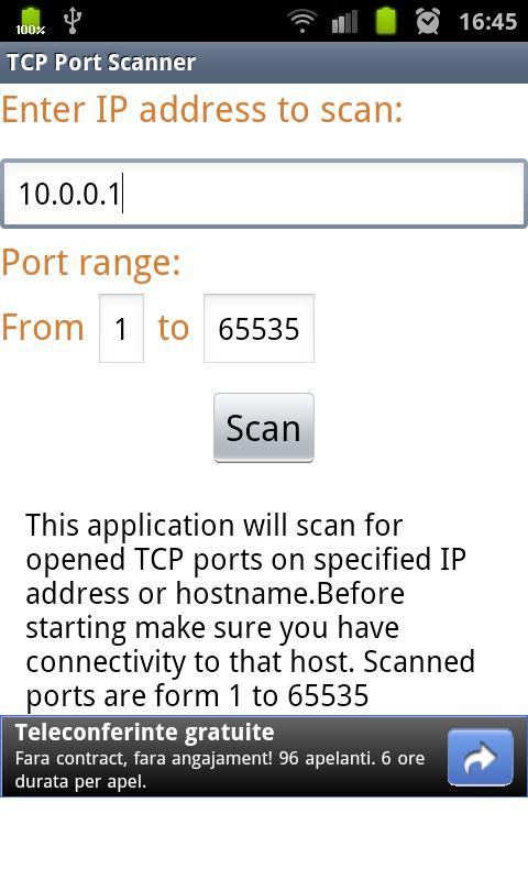 TCP Port Scanner