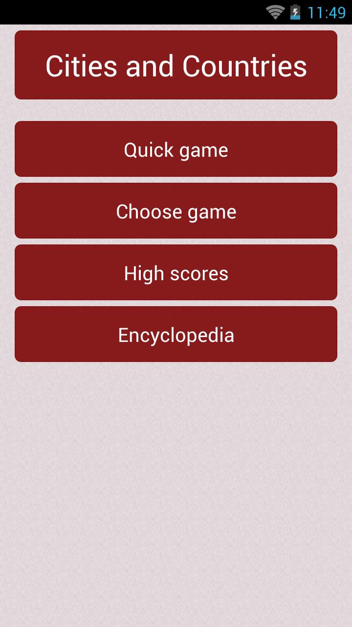 Cities and Countries Quiz