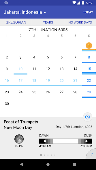 WLC Biblical Calendar