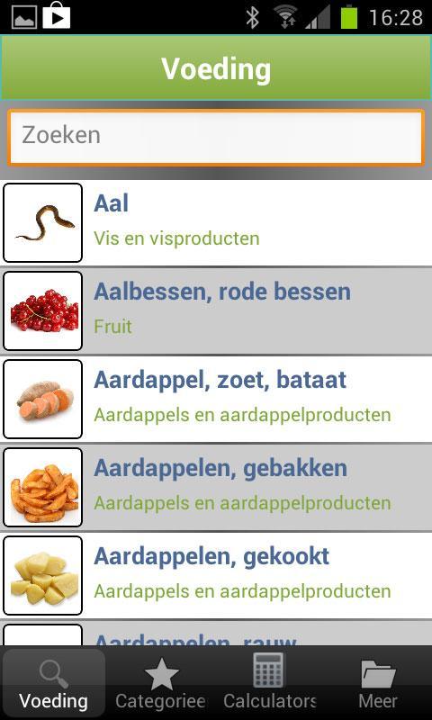 Voedingwaardetabel