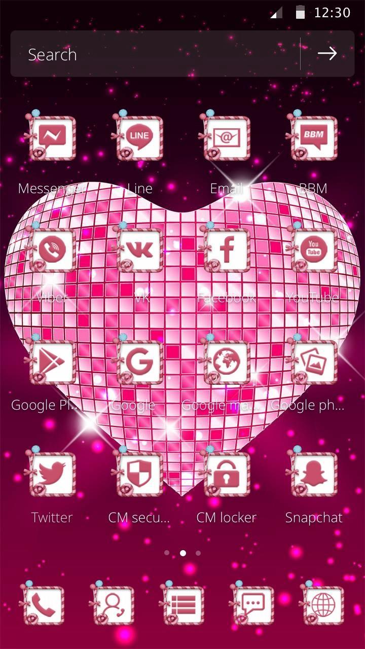 Shine Pink Cute Love Female Stars Sparkle Theme