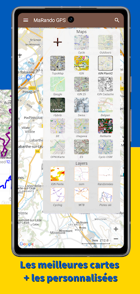 GPS & Hiking maps