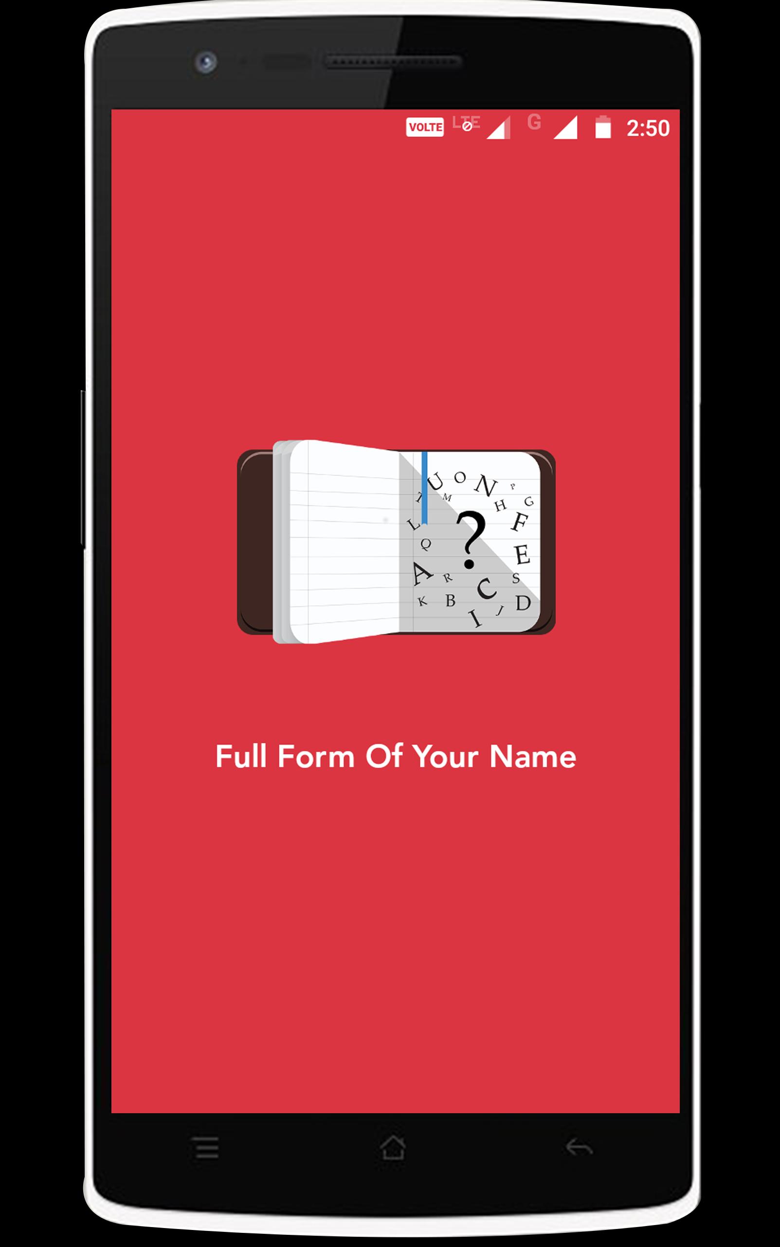 Full form of your Name