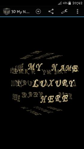 3D My Name Deluxe Wallpaper