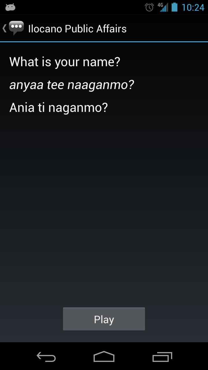 Ilocano Public Affairs Phrases