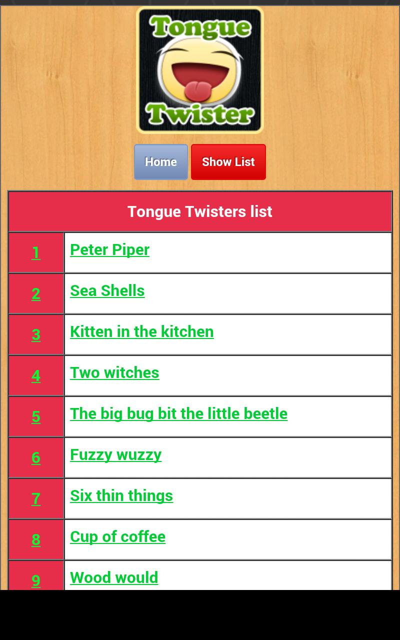 Tongue Twisters