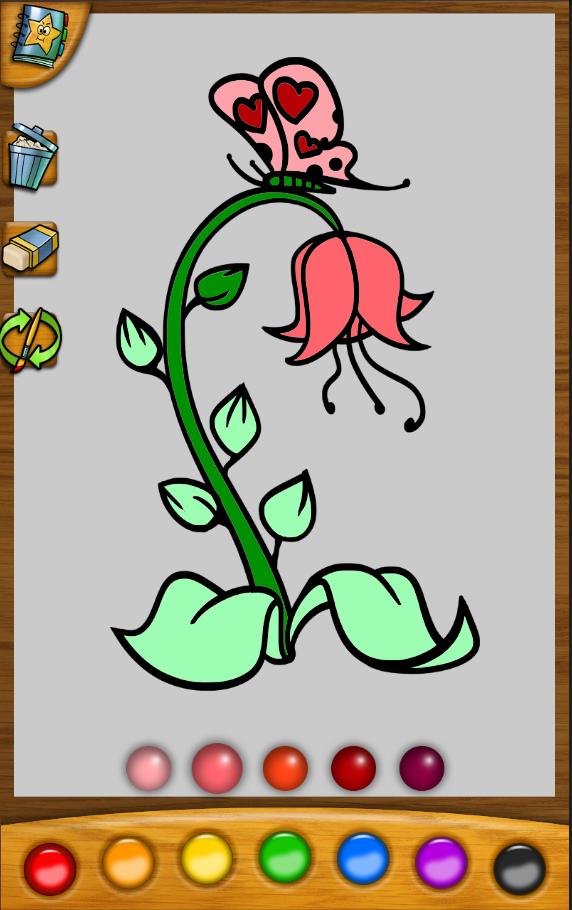 Baby coloring apps:the flowers