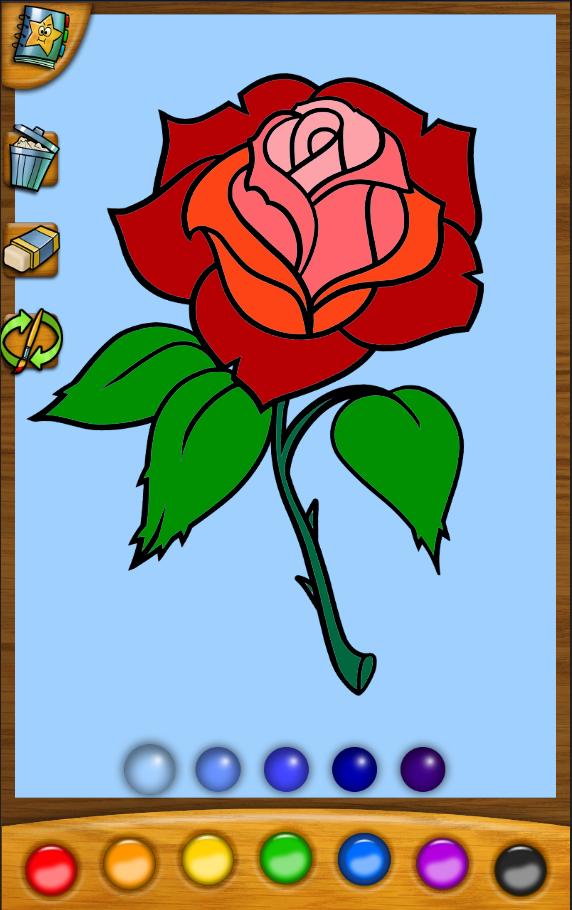 Baby coloring apps:the flowers