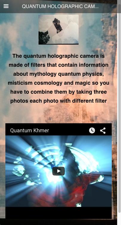 QUANTUM HOLOGRAPHIC CAMERA