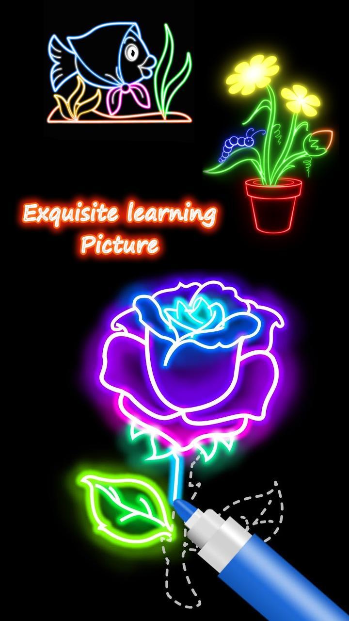 Learn To Draw Glow Flower