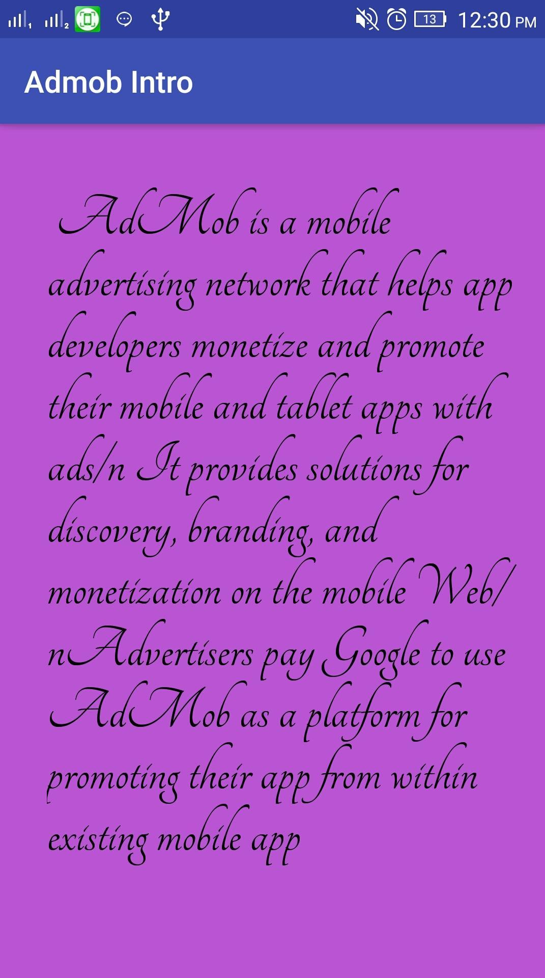 Admob Ads Example