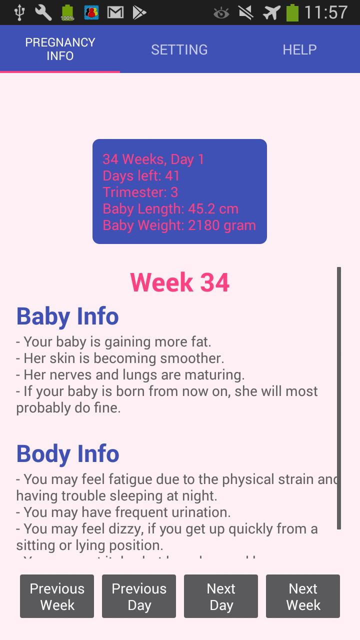 My Pregnancy Info Widget