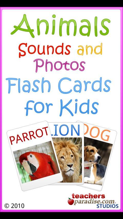Animal Photos-Kids Flashcards
