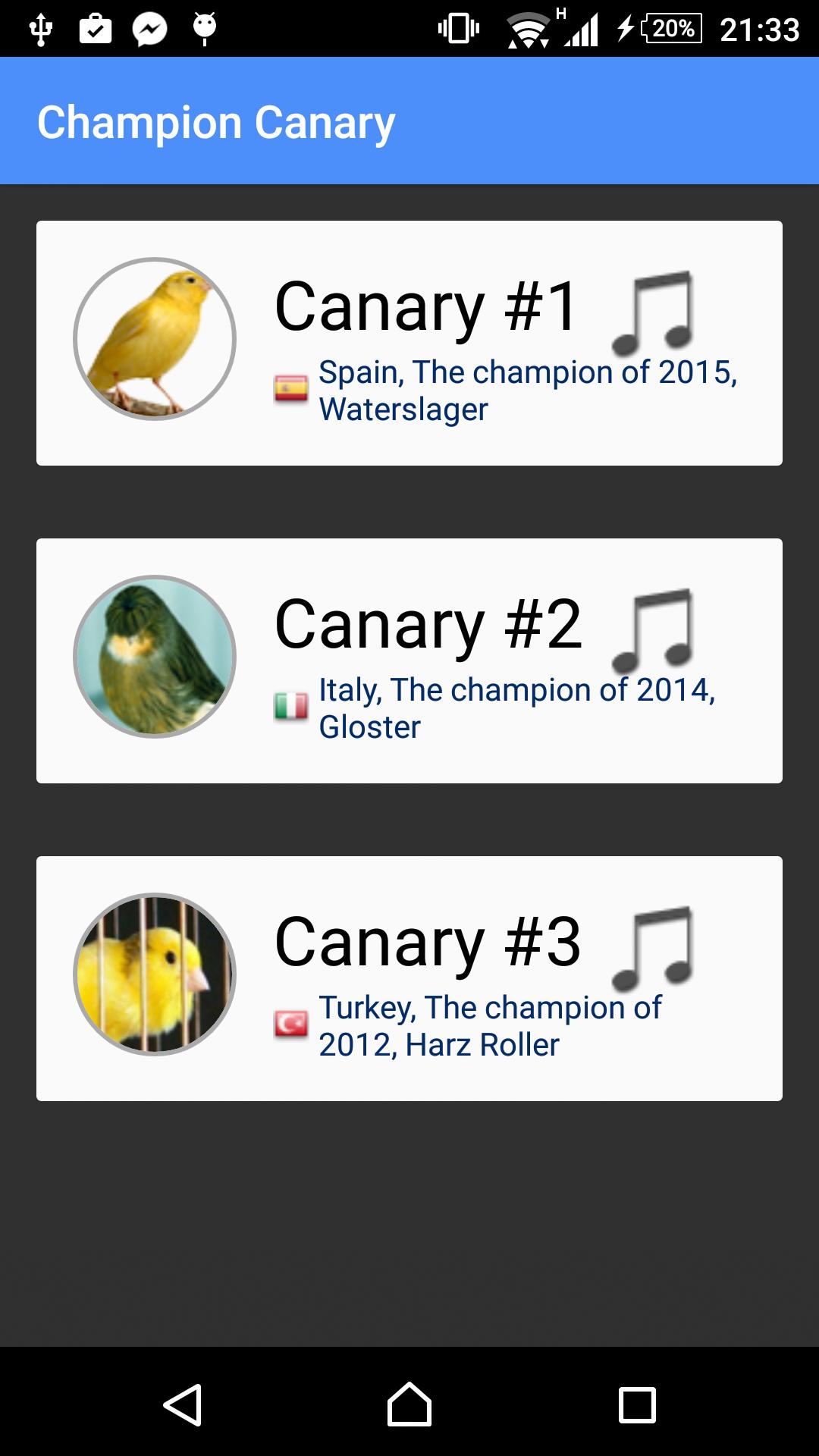 Champion Canary