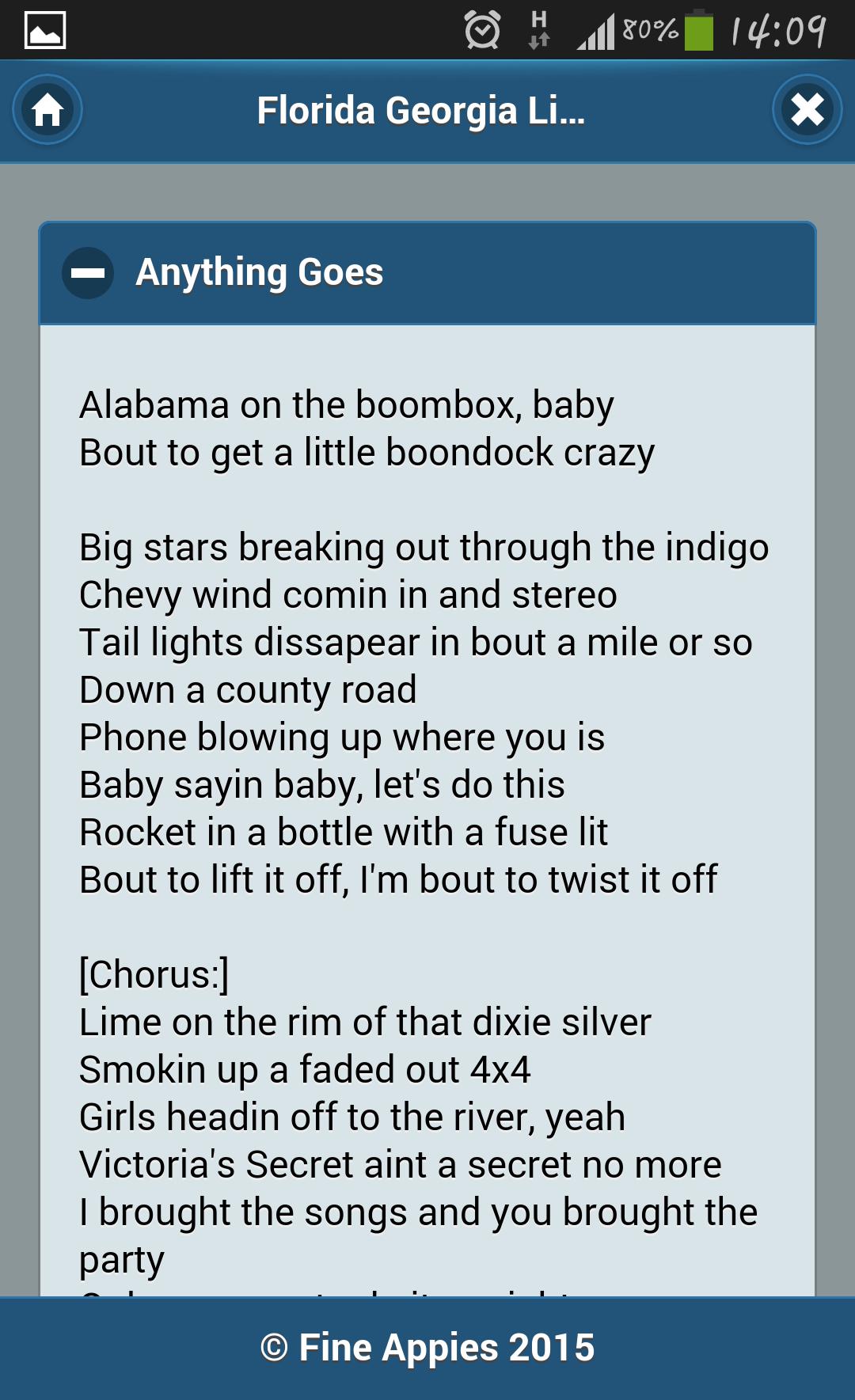 Lyrics - Florida Georgia Line