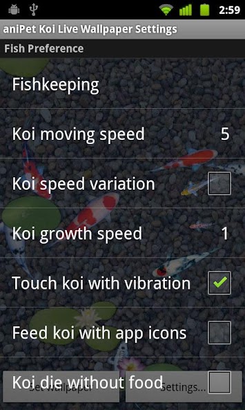 aniPet Koi LiveWallpaper
