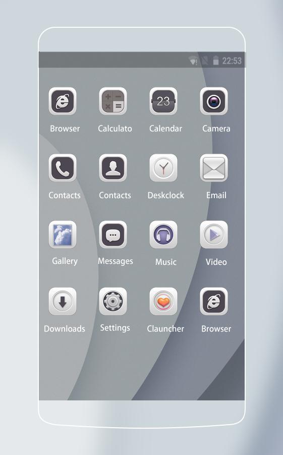 Classic White Abstract  Launcher: Theme for Vivo