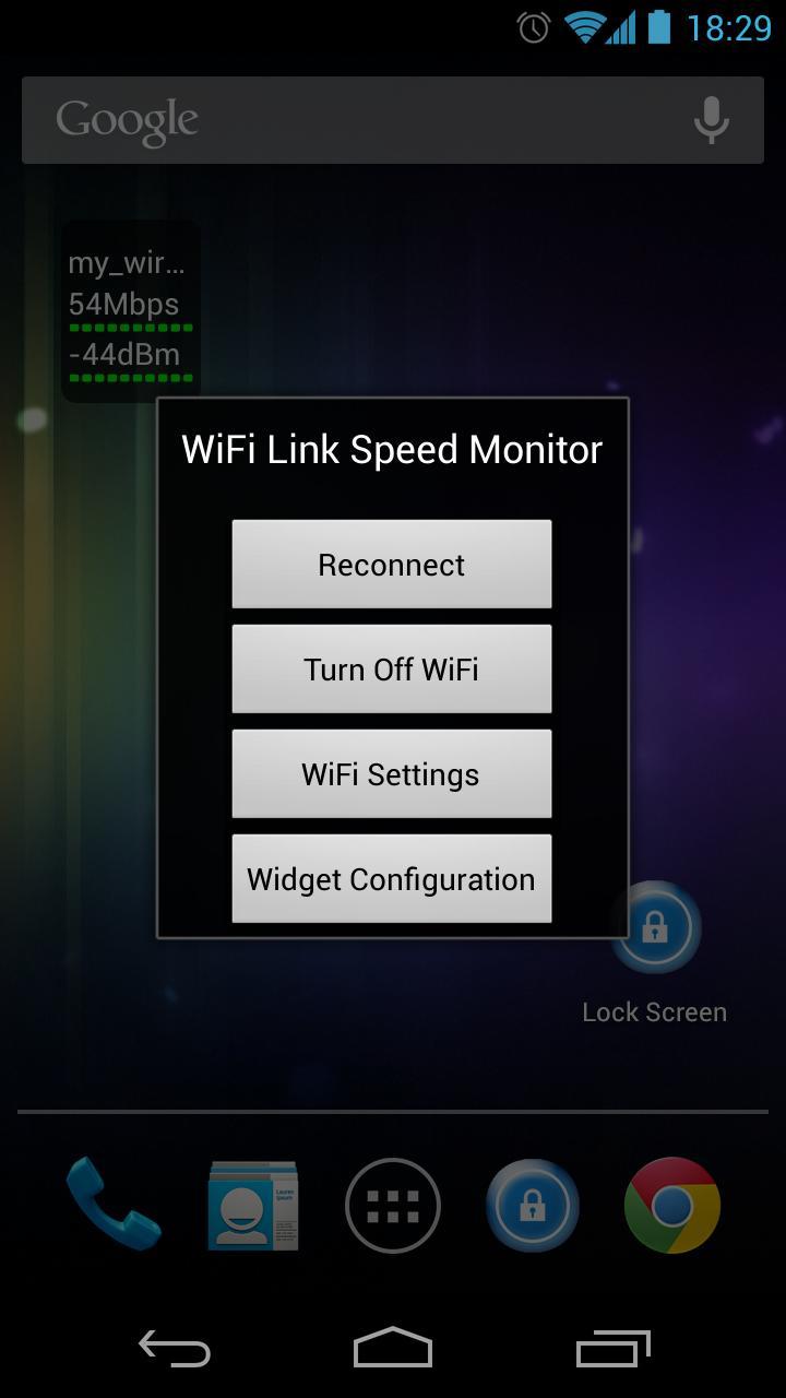 WiFi Status(Link Speed) Widget