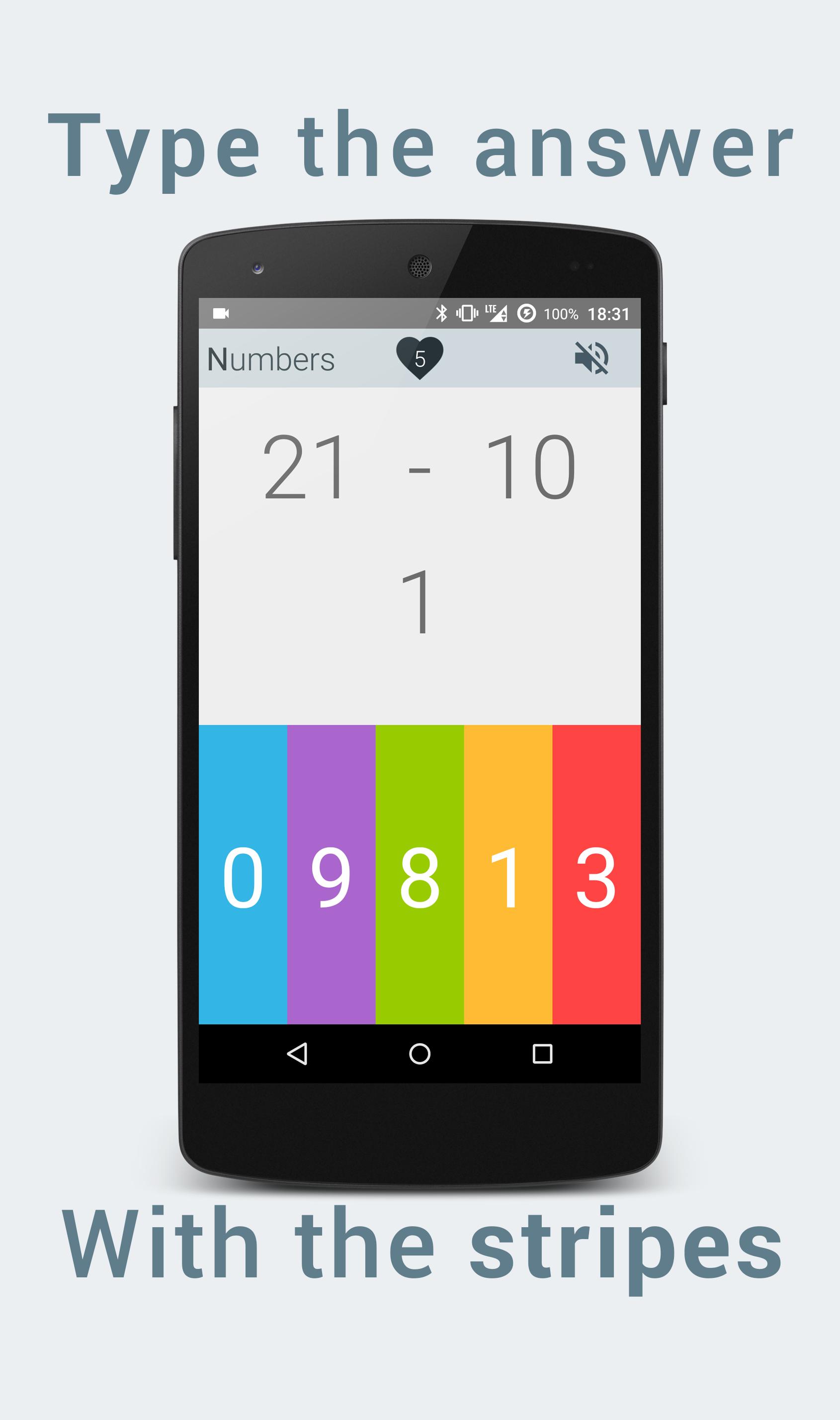 Numbers. Simple Math Game.