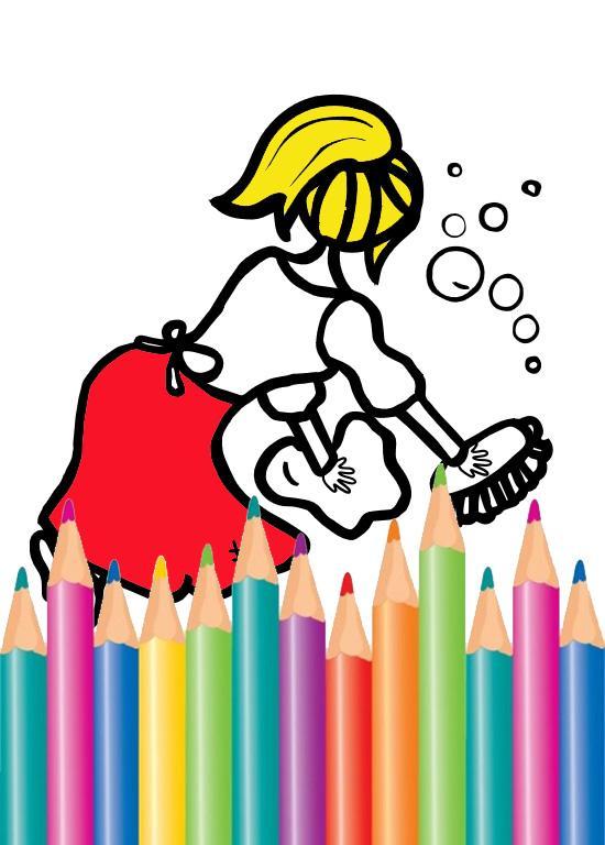 coloring book for kid:princess