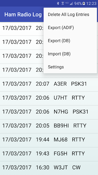 Ham Radio Log
