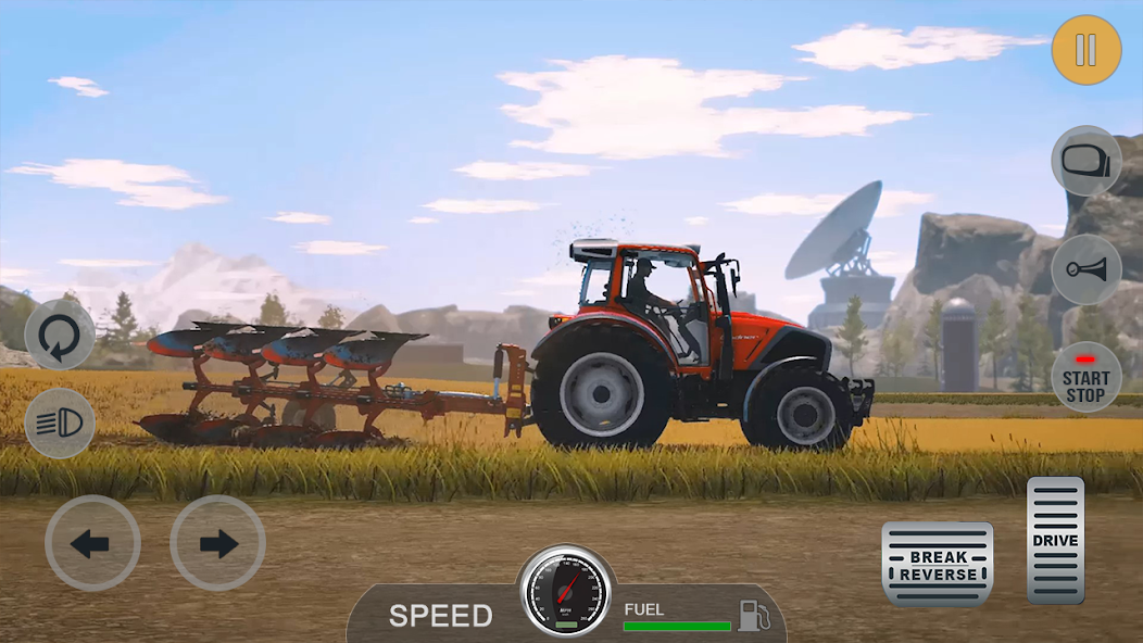 Village Driving Tractor Games