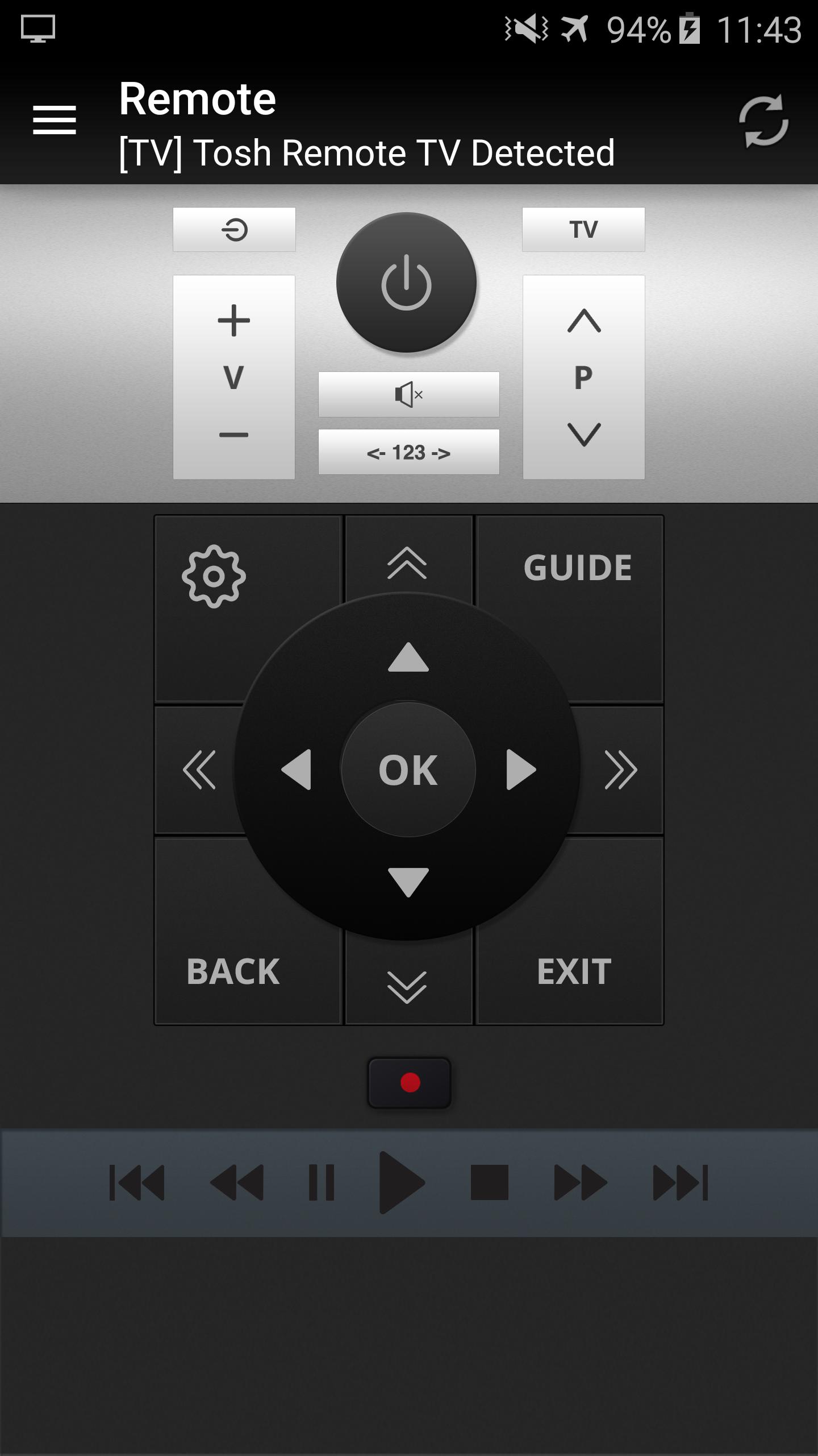 Remote for Toshiba TV