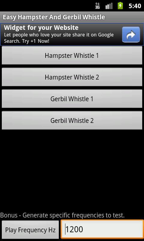 Easy Hamster + Gerbil Whistle