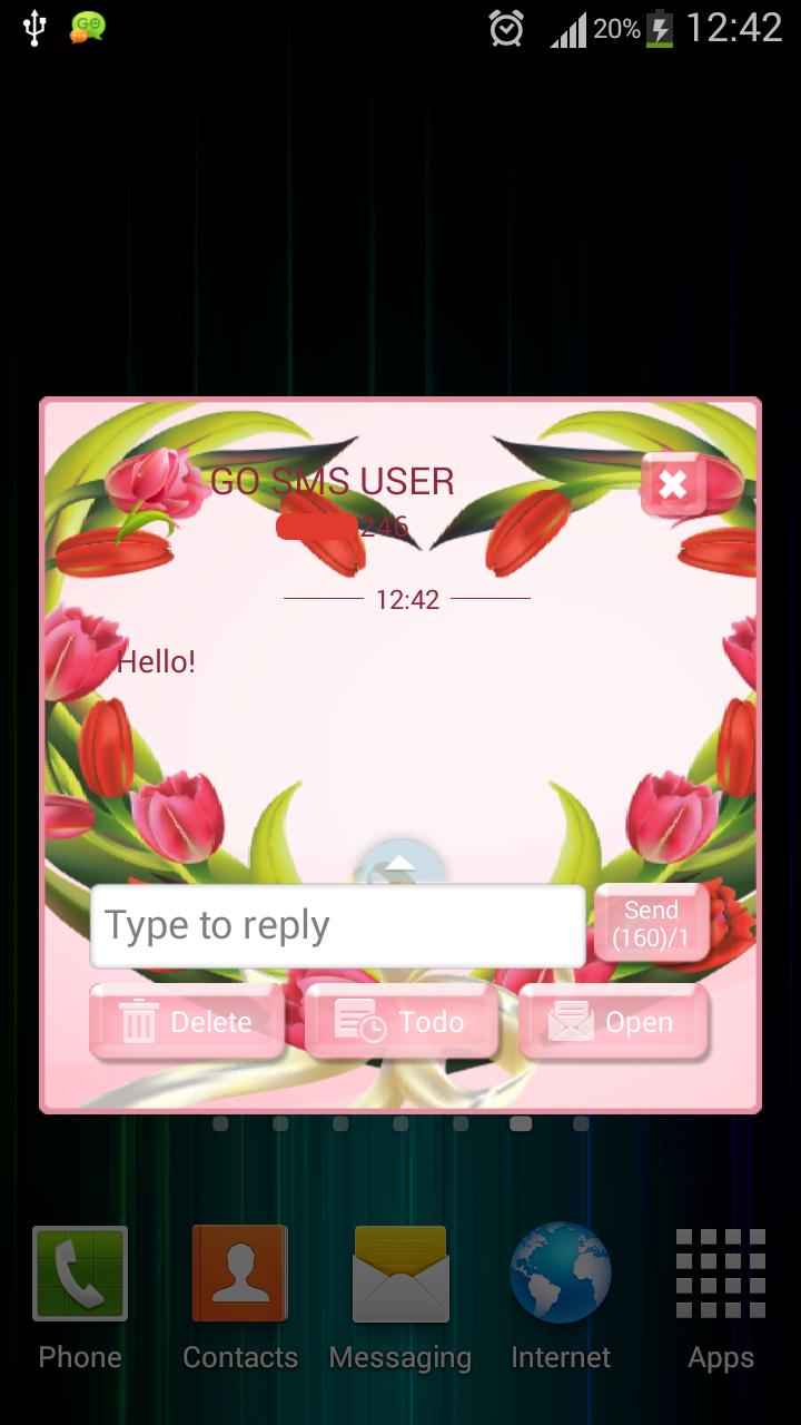 GO SMS Tulips