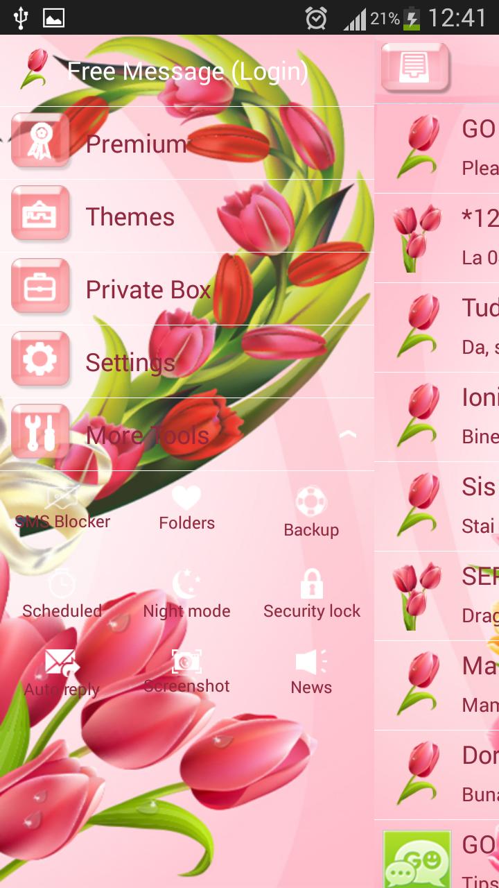 GO SMS Tulips