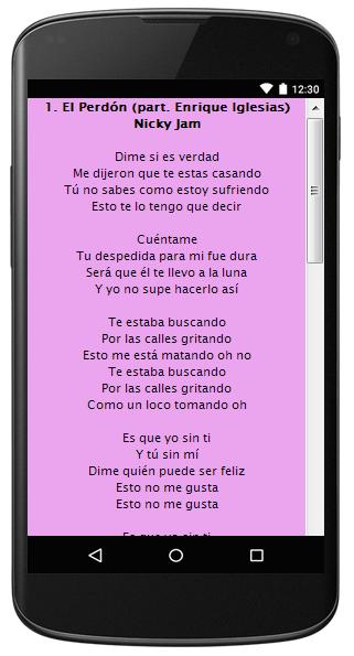 NICKY JAM TOP LETRAS