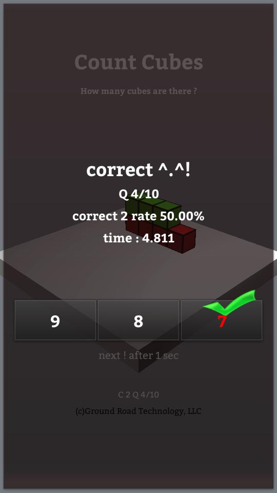 Count Cubes 3D. makes brain up