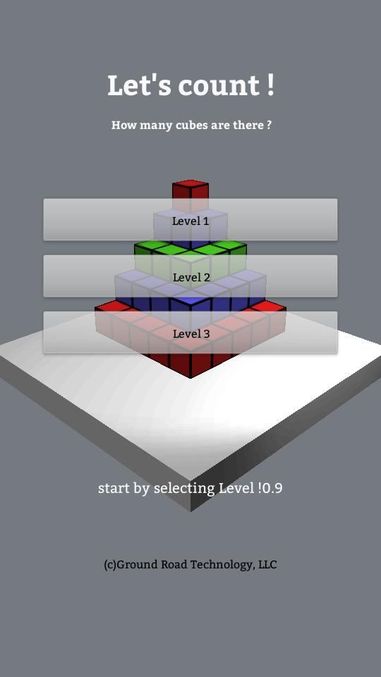 Count Cubes 3D. makes brain up