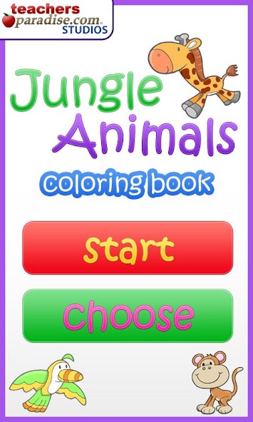 Jungle Animals Coloring Book