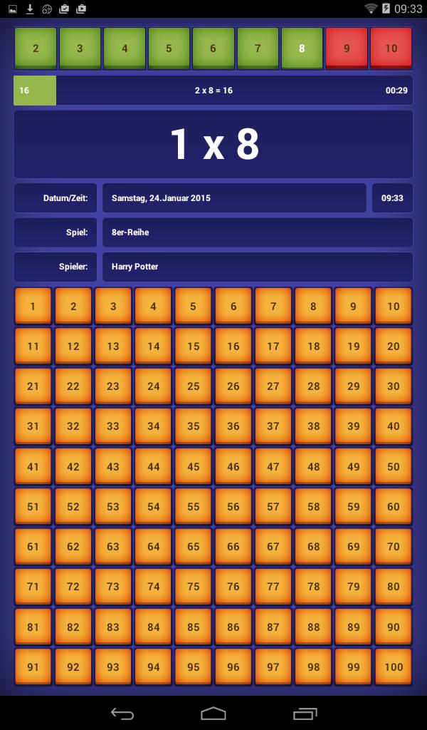 The Basic Table Trainer xmalx