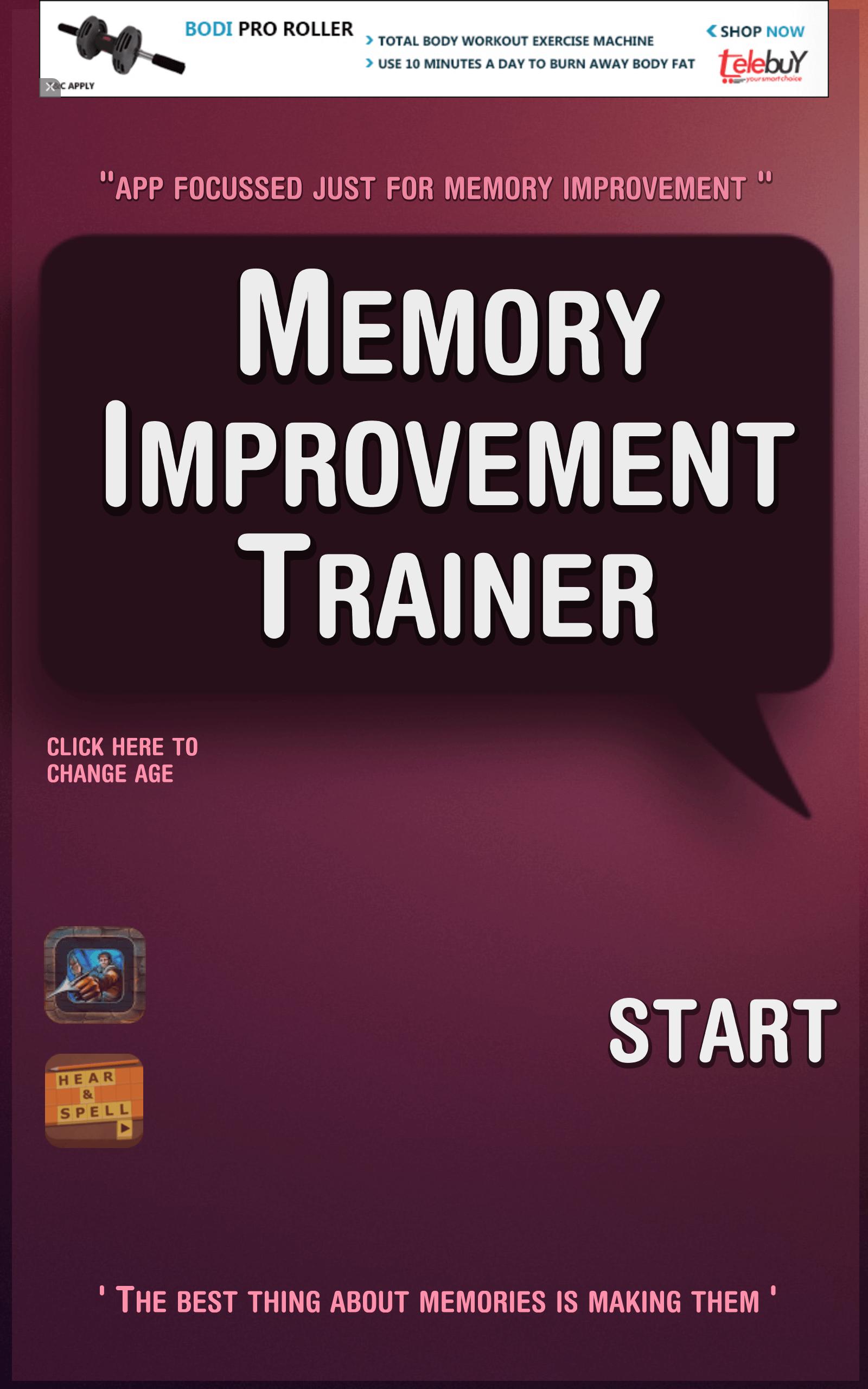 Memory Improvement Trainer