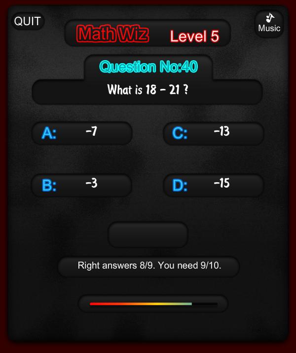 Math Wiz Subtraction!