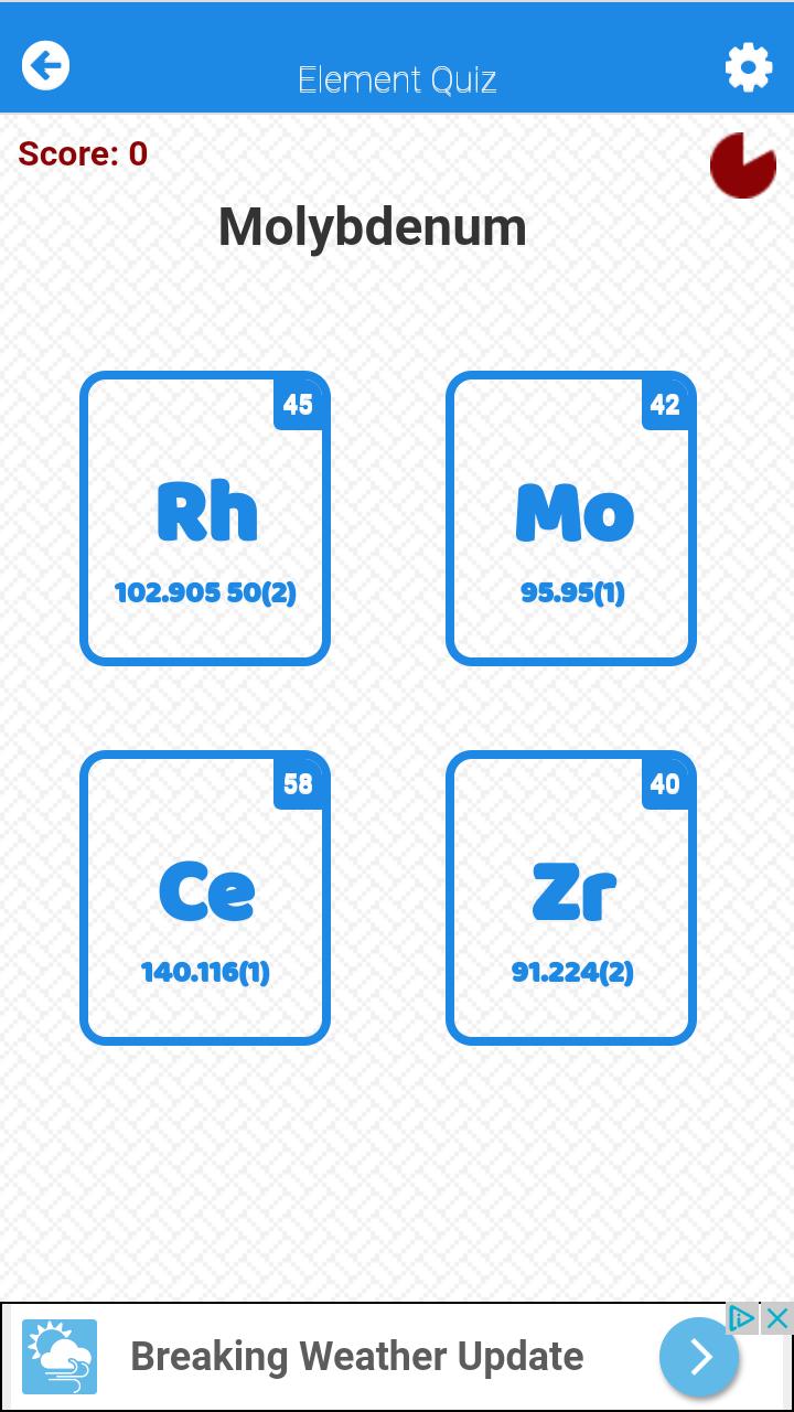 Periodic Table Element Quiz