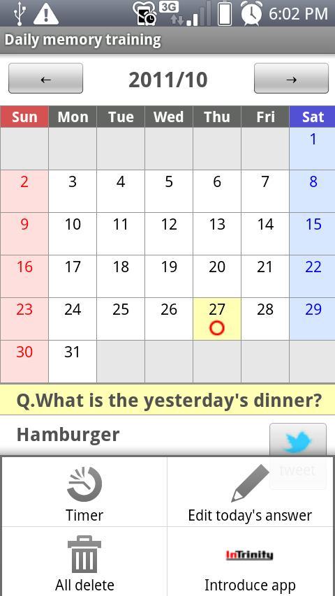 Daily memory training