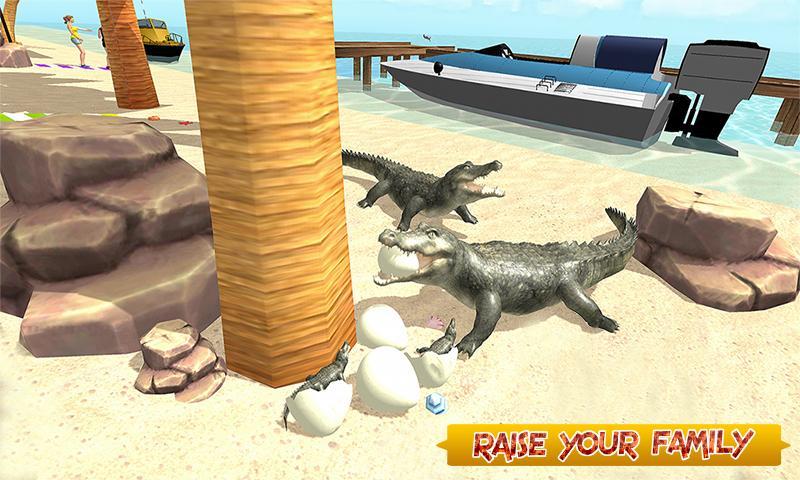 Crocodile Family Beach & City Attack 2019