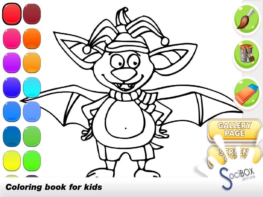 For Kids Coloring - Cute Bat