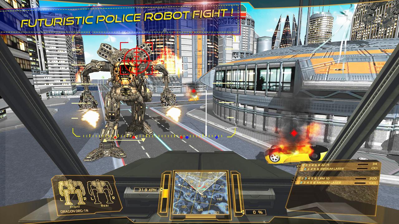 US Police Muscle Car Transform Bike Robot Games