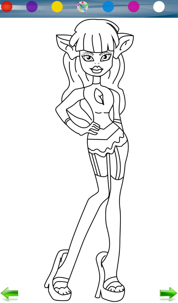 Monster Game High Coloring