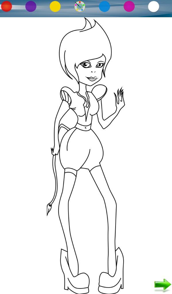 Monster Game High Coloring