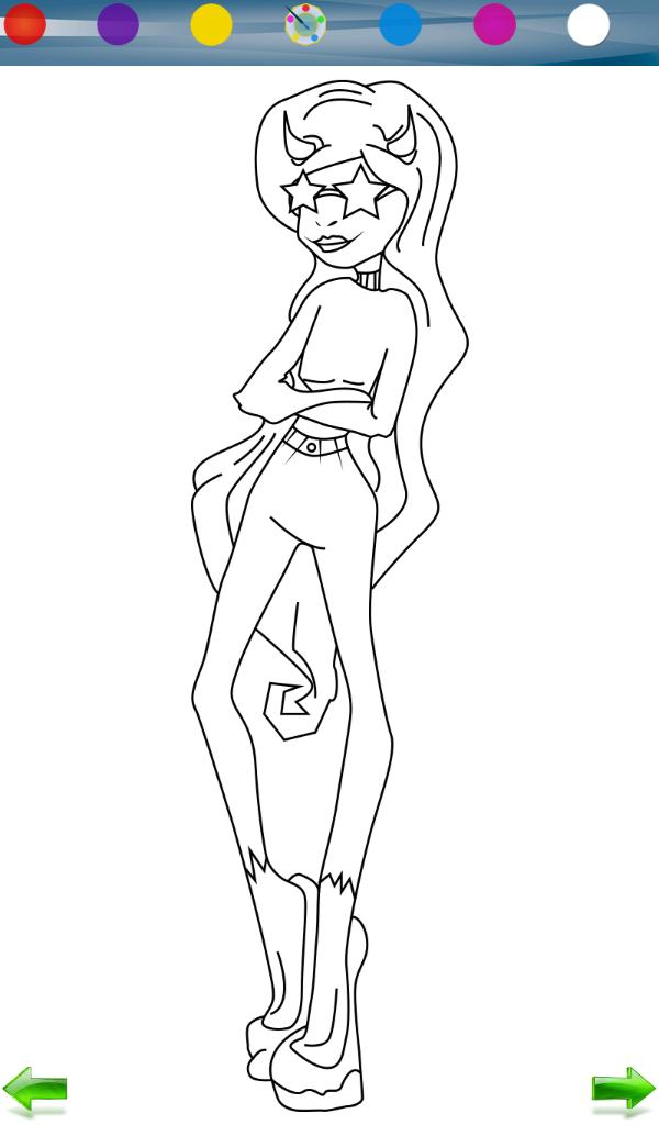 Monster Game High Coloring