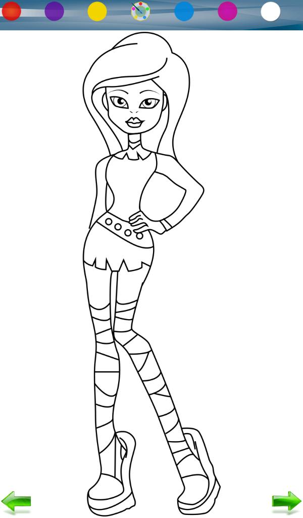 Monster Game High Coloring