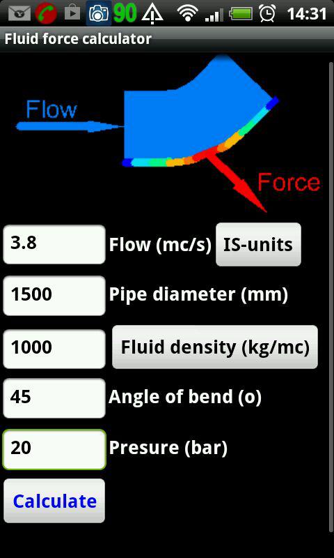Fluid force calculator
