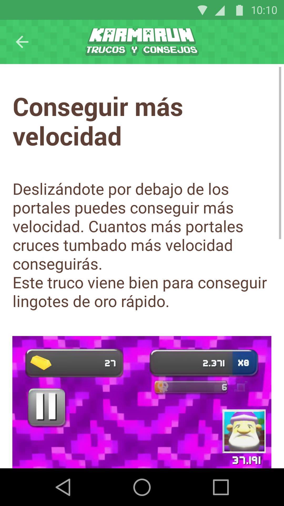 Trucos - Karma Run - Consejos